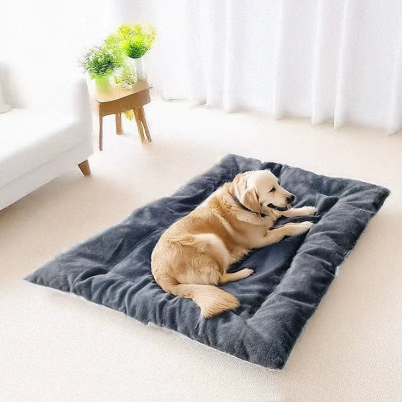 Extra Large Plush Dog Bed Sofa Thickened Super Soft Polyester Pet Mat Dog Crate Mat Bed for Small Medium Large Dog Bed